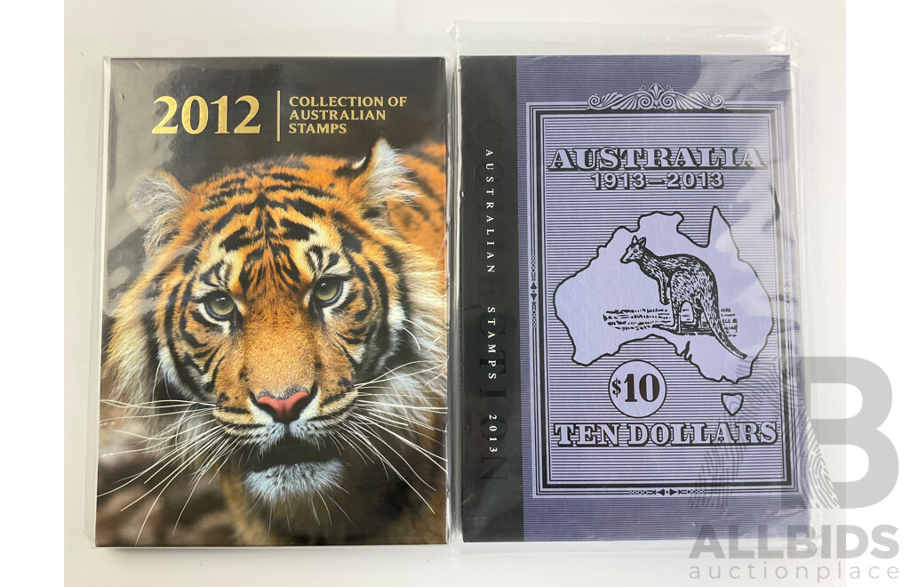 Australian 2012 and 2013 Annual Stamp Albums - Face Value $210