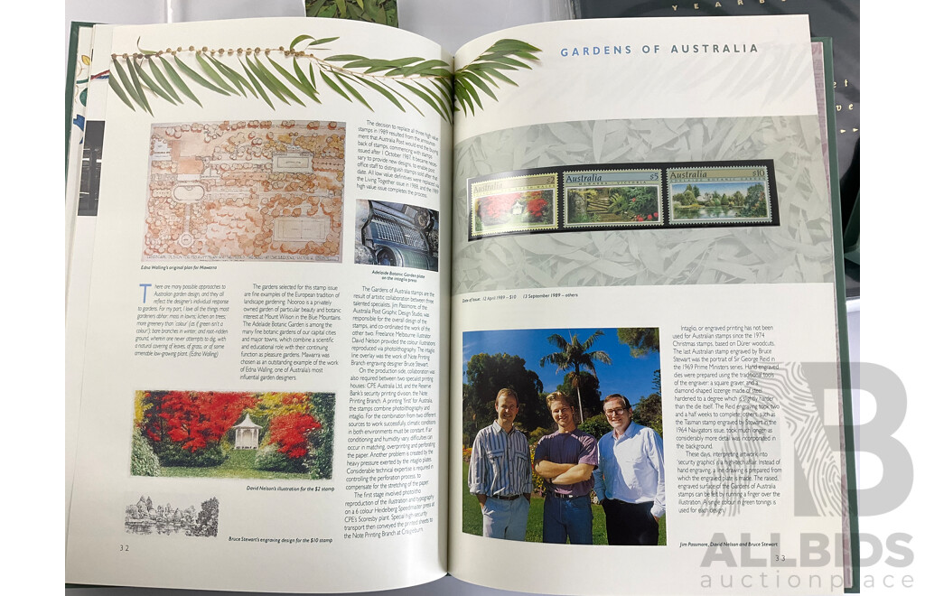 Two Australian Annual Stamp Collection Albums 1989 and 1990/91 Frama Booklet, Face Value $59