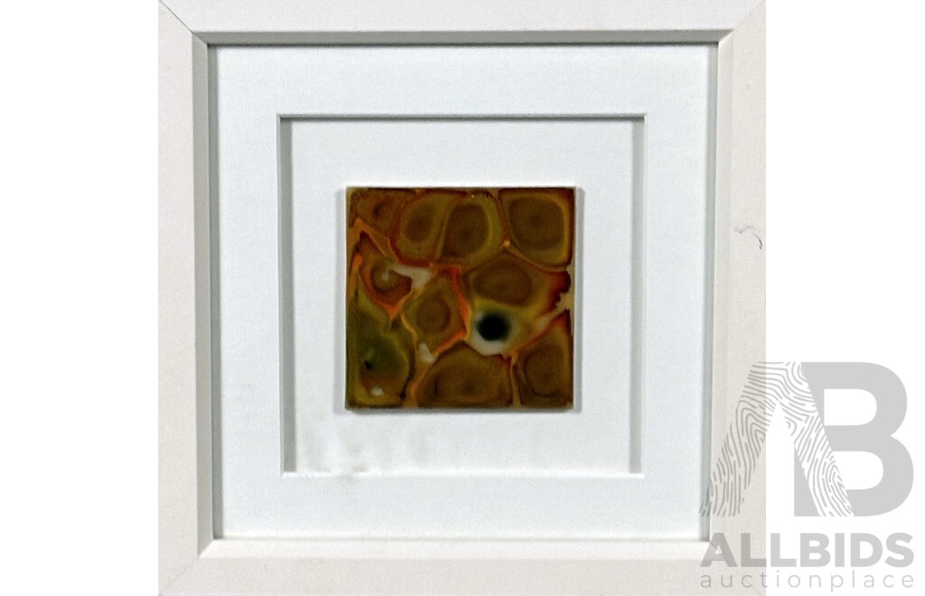 Jasmine, (20th Century, Indigenous Australian, Framed Bonegilla Glass, Alongside Jemima & Co Untitled Photo, 12 X 12 Cm (image) (2)