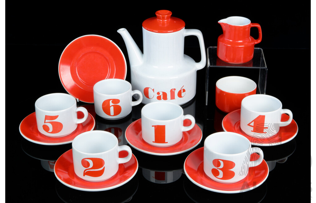 Vintage German Waechtersbach Ceramic Coffee Service