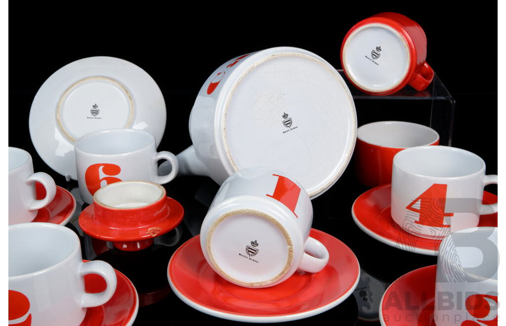 Vintage German Waechtersbach Ceramic Coffee Service