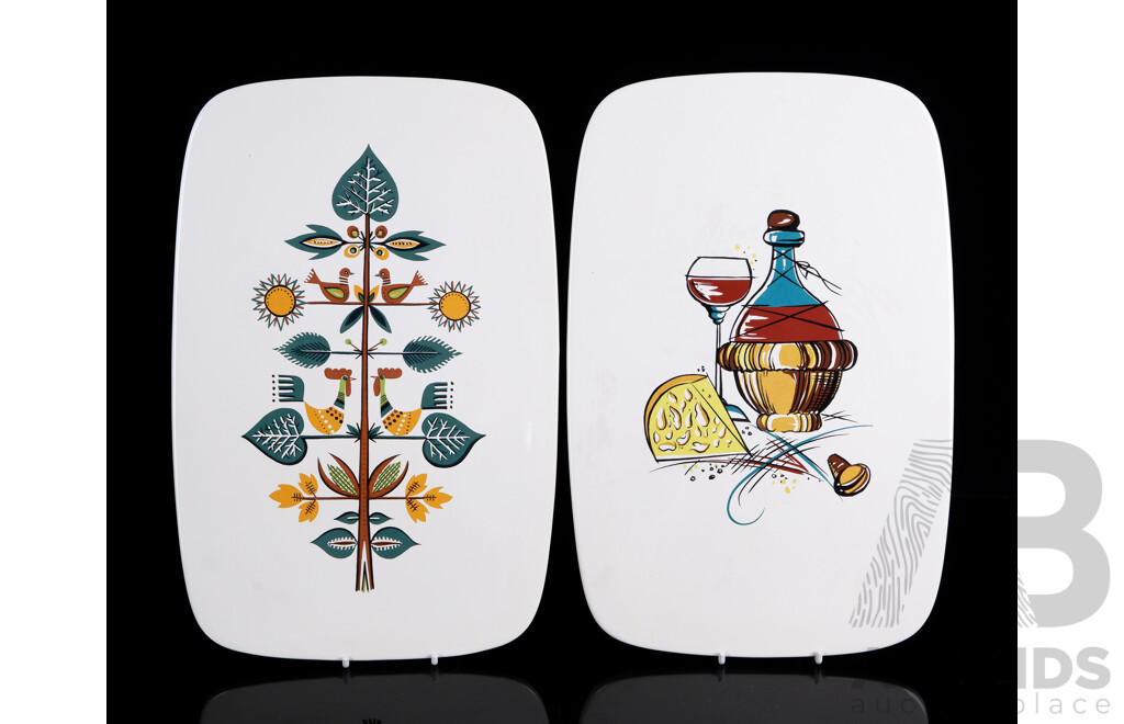 Two Mid Century Villeroy & Boch Porcelain Trays