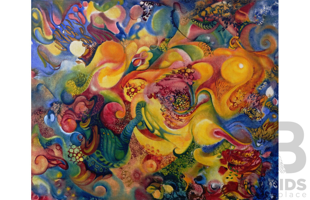 Artist Unknown, Birth of The Earth - Abstract,  Oil on Canvas, 86 x 106 cm