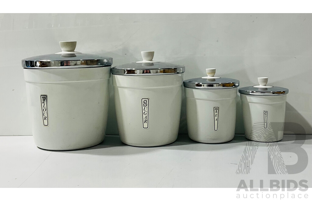 Set of Vintage Graduating Kitchen Containers