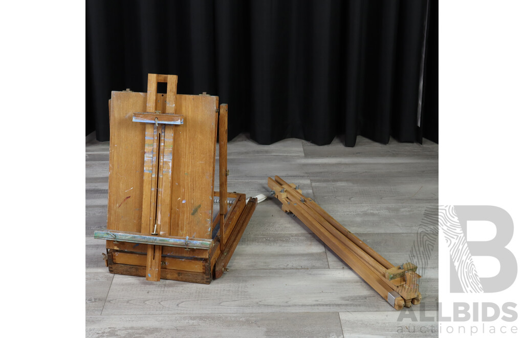 Timber Travelling Artists Easel and Another