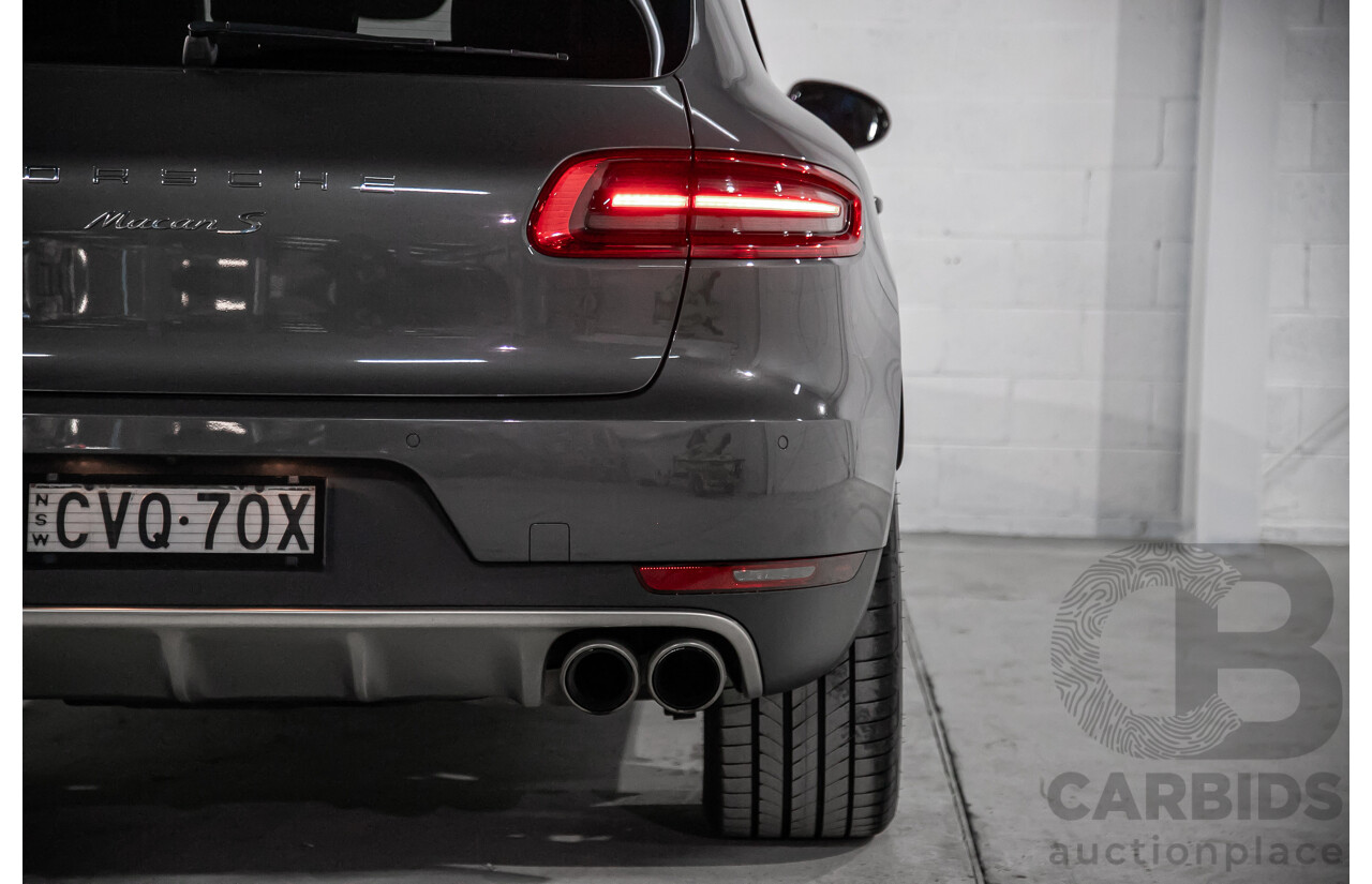 10/2014 Porsche Macan S (AWD) 95B MY14 4d Wagon Grey Twin Turbo V6 3.0L