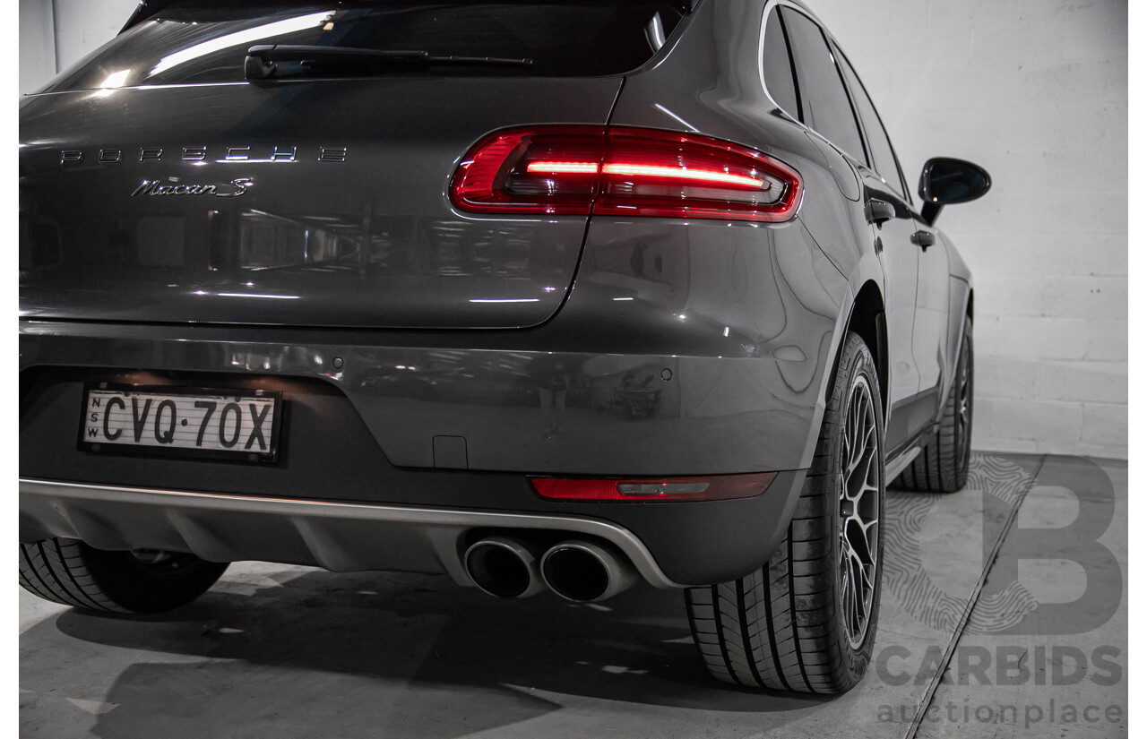 10/2014 Porsche Macan S (AWD) 95B MY14 4d Wagon Grey Twin Turbo V6 3.0L