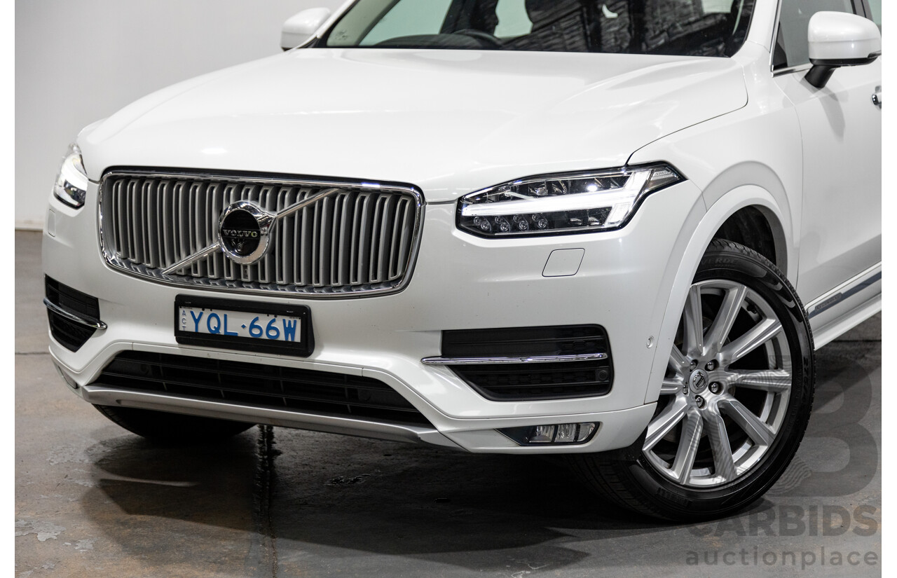 1/2016 Volvo XC90 D5 2.0 Inscription (AWD) 256 MY16 4d Wagon Crystal White Twin Turbo Diesel 2.0L - 7 Seater