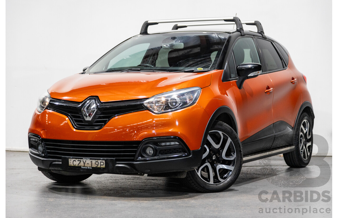 1/2015 Renault Captur Dynamique X87 4d Wagon Corsica Orange / Diamond Black Metallic Turbo 1.2L