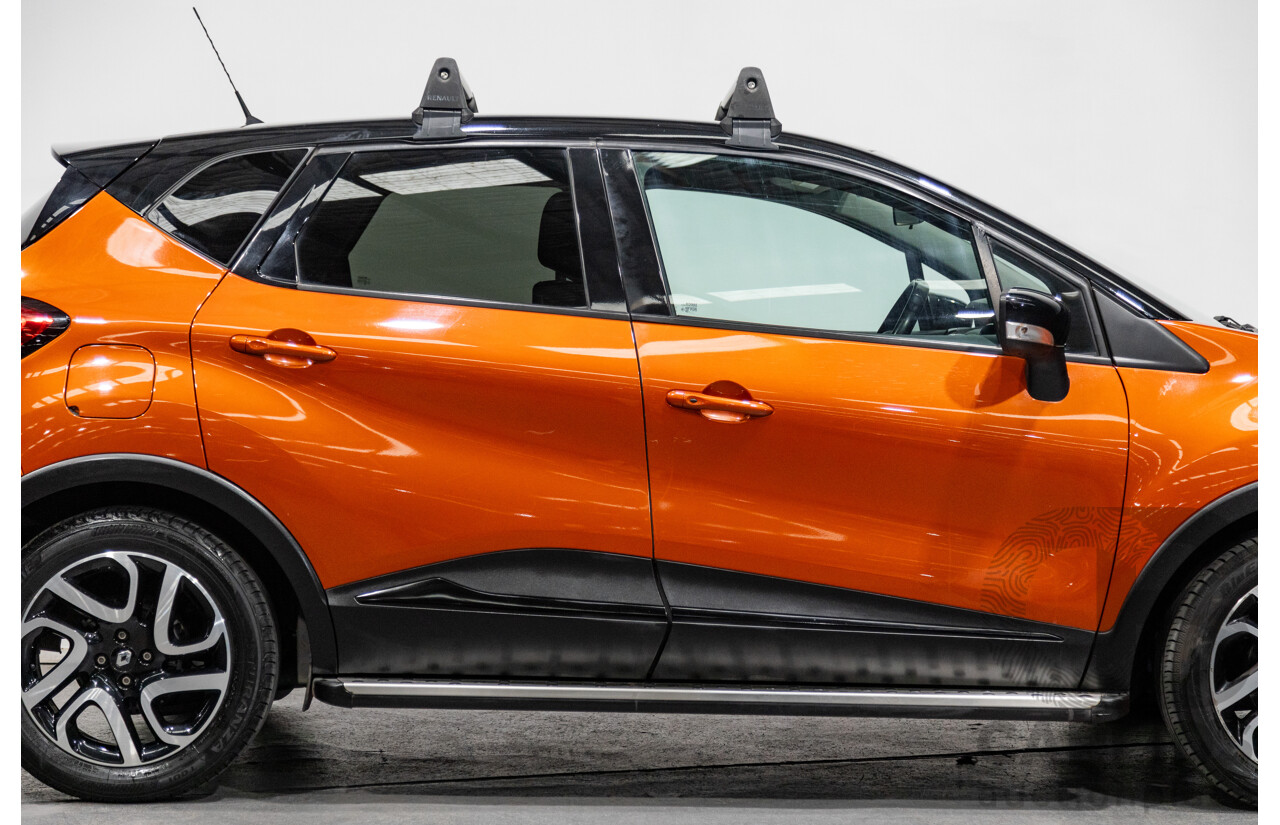 1/2015 Renault Captur Dynamique X87 4d Wagon Corsica Orange / Diamond Black Metallic Turbo 1.2L