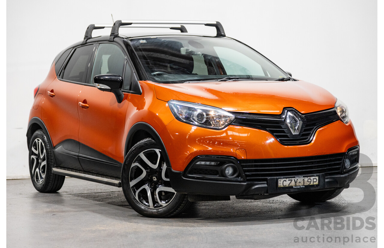 1/2015 Renault Captur Dynamique X87 4d Wagon Corsica Orange / Diamond Black Metallic Turbo 1.2L