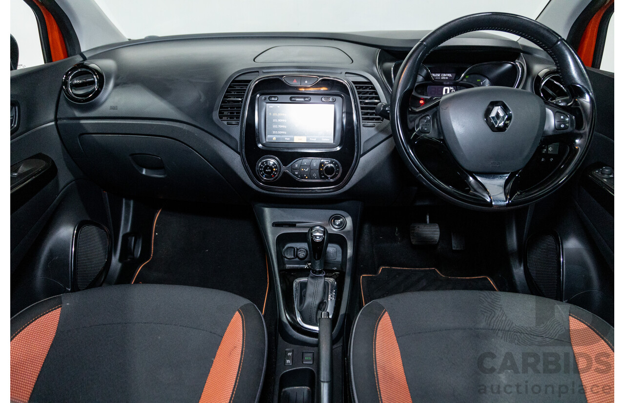 1/2015 Renault Captur Dynamique X87 4d Wagon Corsica Orange / Diamond Black Metallic Turbo 1.2L