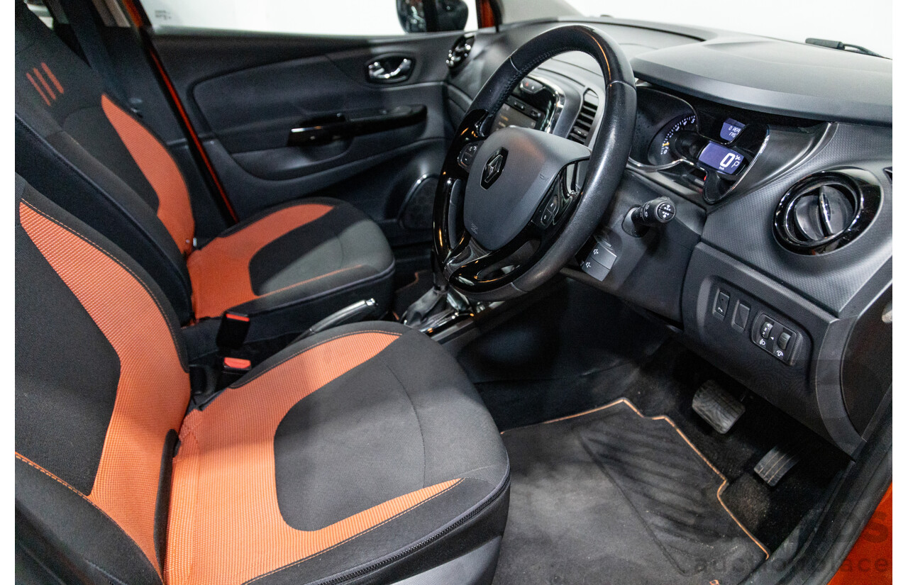 1/2015 Renault Captur Dynamique X87 4d Wagon Corsica Orange / Diamond Black Metallic Turbo 1.2L
