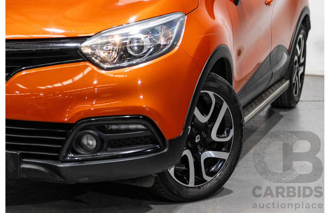 1/2015 Renault Captur Dynamique X87 4d Wagon Corsica Orange / Diamond Black Metallic Turbo 1.2L