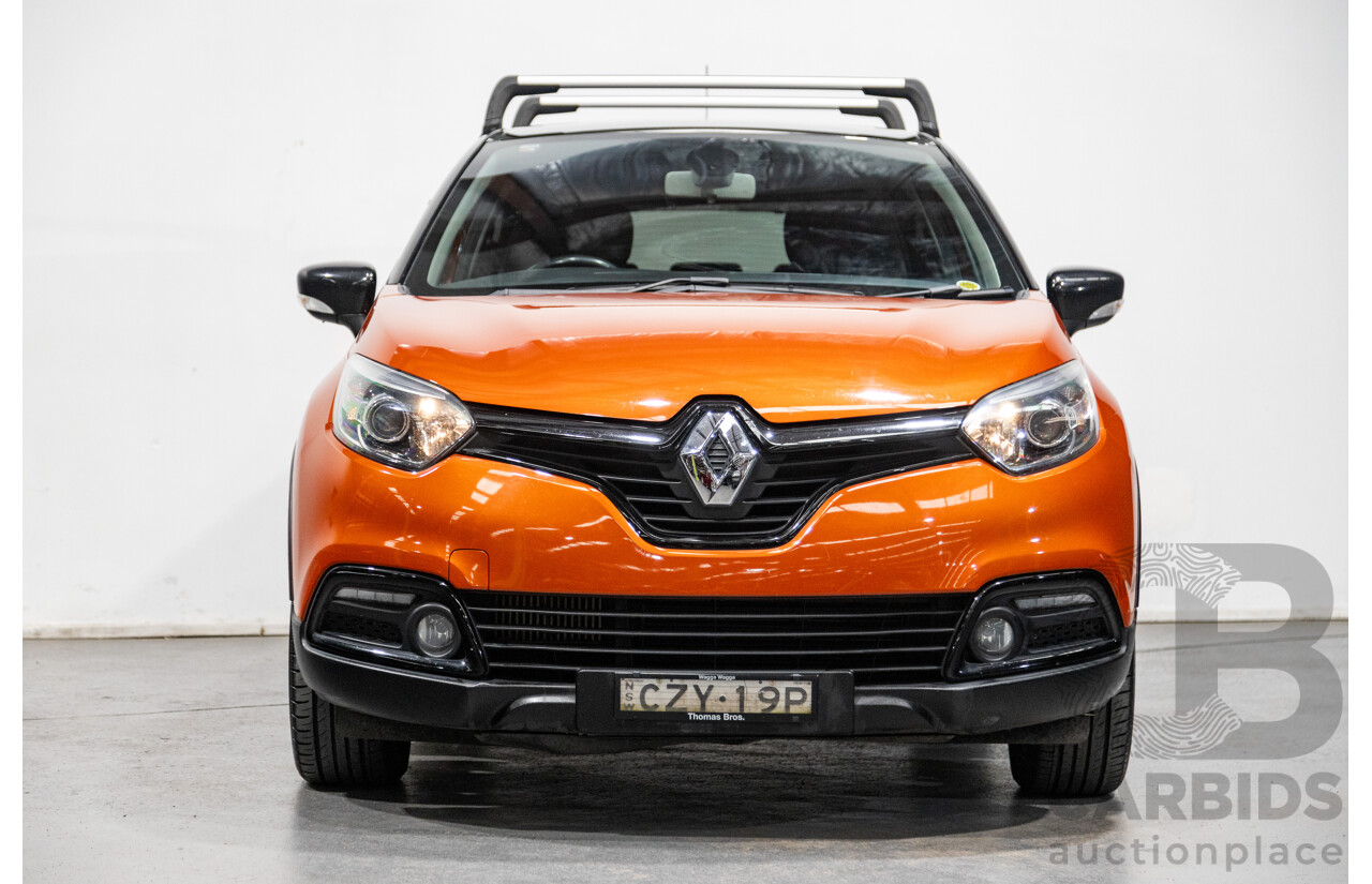 1/2015 Renault Captur Dynamique X87 4d Wagon Corsica Orange / Diamond Black Metallic Turbo 1.2L