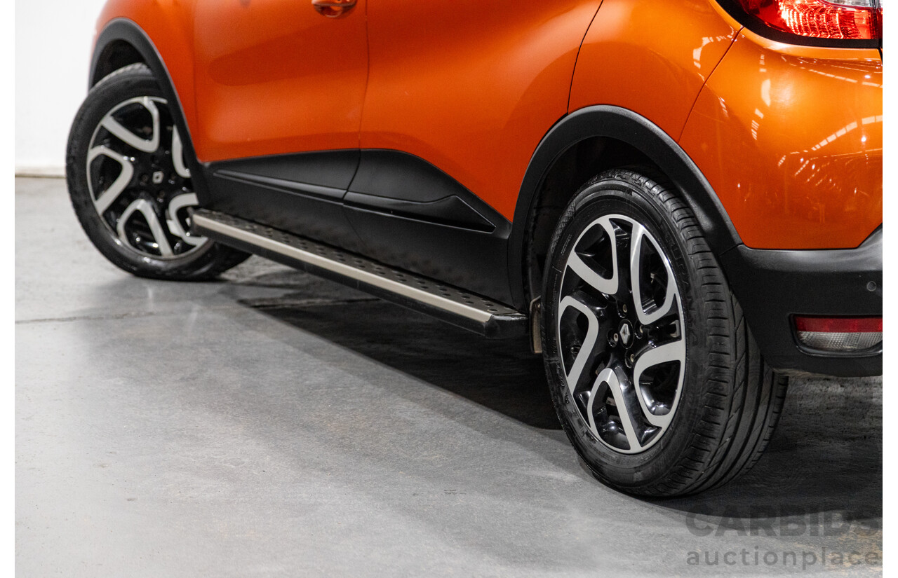 1/2015 Renault Captur Dynamique X87 4d Wagon Corsica Orange / Diamond Black Metallic Turbo 1.2L