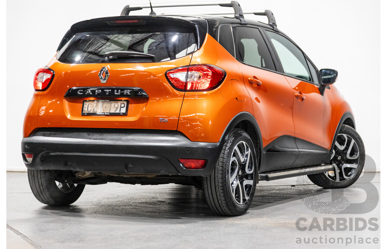 1/2015 Renault Captur Dynamique X87 4d Wagon Corsica Orange / Diamond Black Metallic Turbo 1.2L