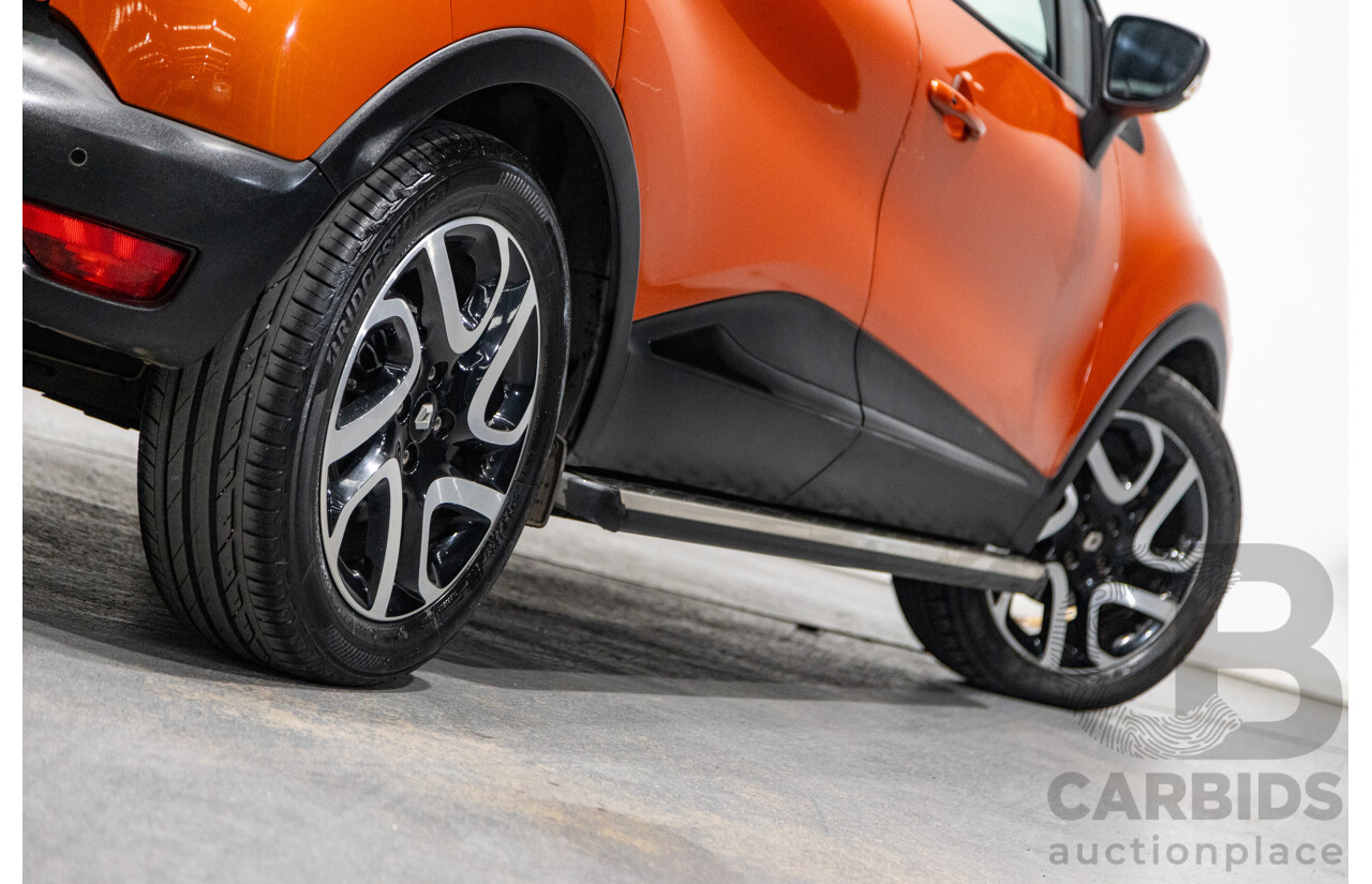 1/2015 Renault Captur Dynamique X87 4d Wagon Corsica Orange / Diamond Black Metallic Turbo 1.2L