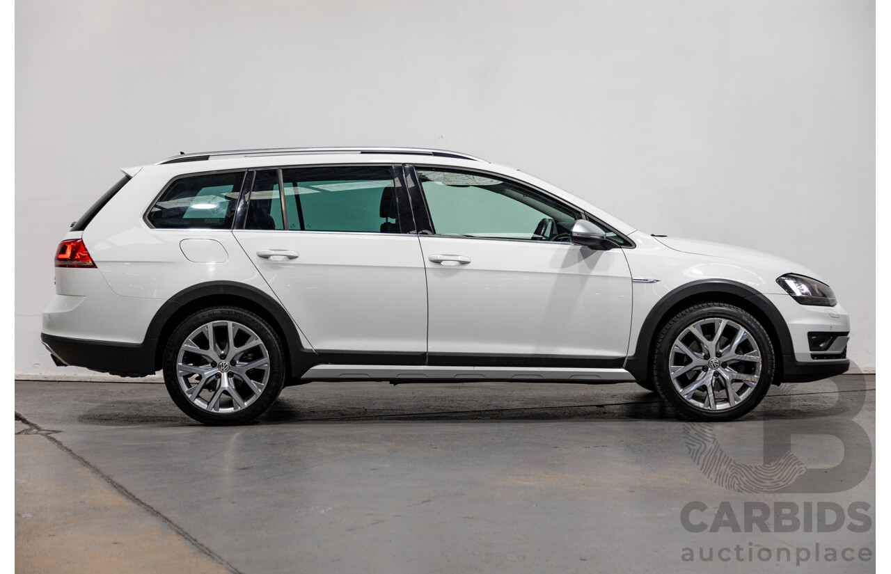 2/2016 Volkswagen Golf Alltrack 132 TSI (AWD) MK7 AU MY16 4d Wagon Pure White Turbo 1.8L
