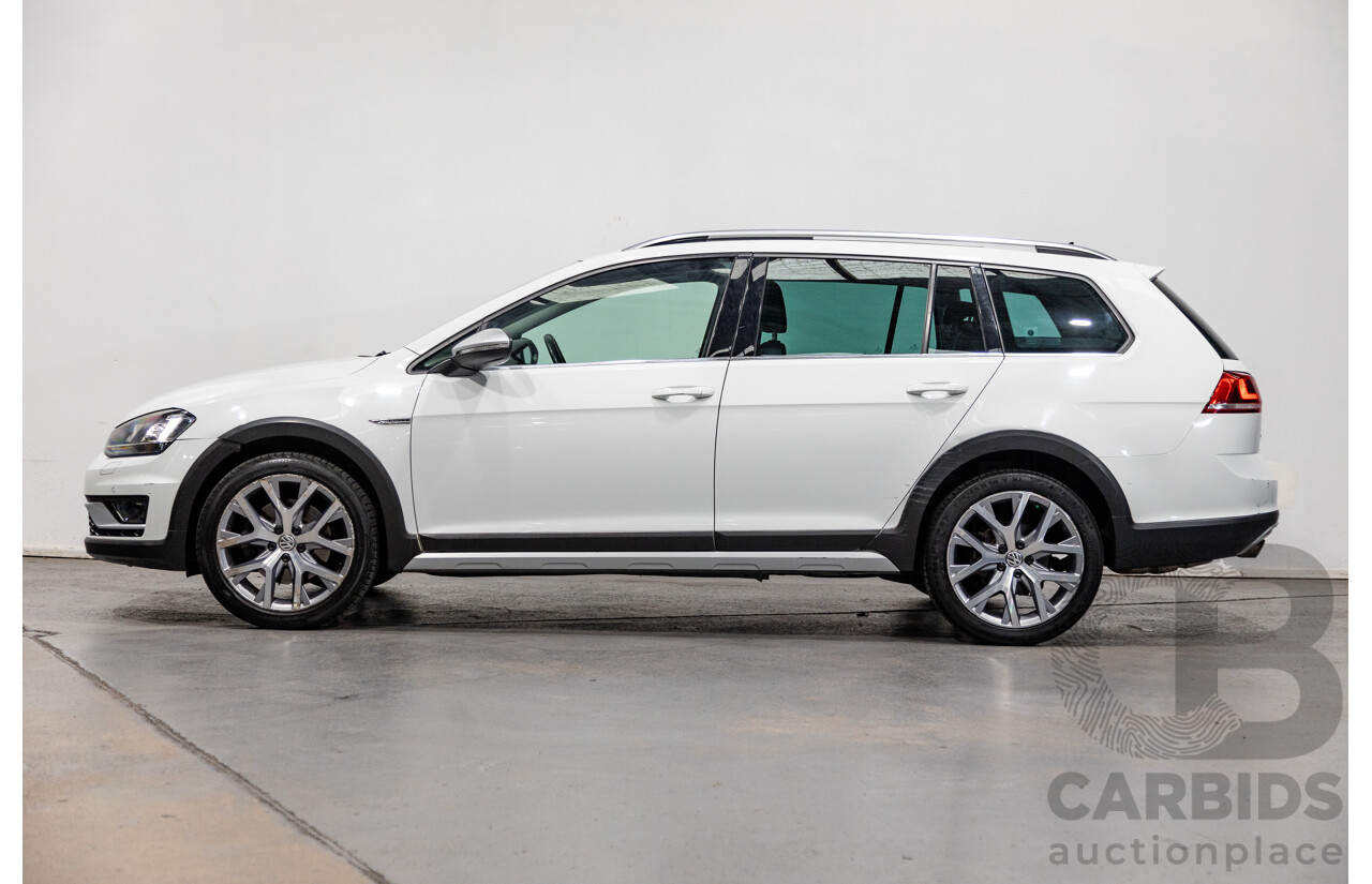 2/2016 Volkswagen Golf Alltrack 132 TSI (AWD) MK7 AU MY16 4d Wagon Pure White Turbo 1.8L