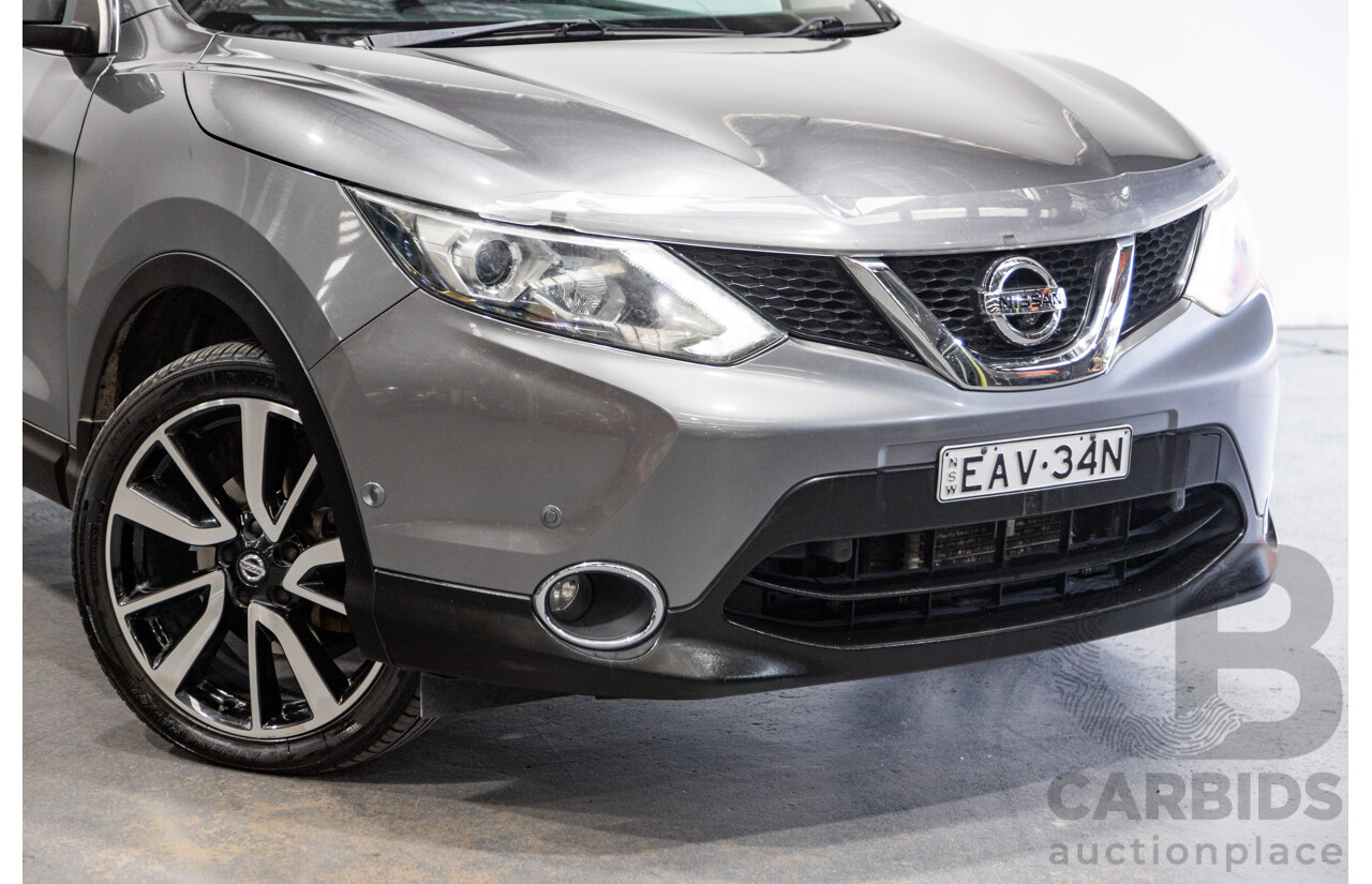 3/2016 Nissan Qashqai TI J11 4d Wagon Gun Metallic Grey 2.0L
