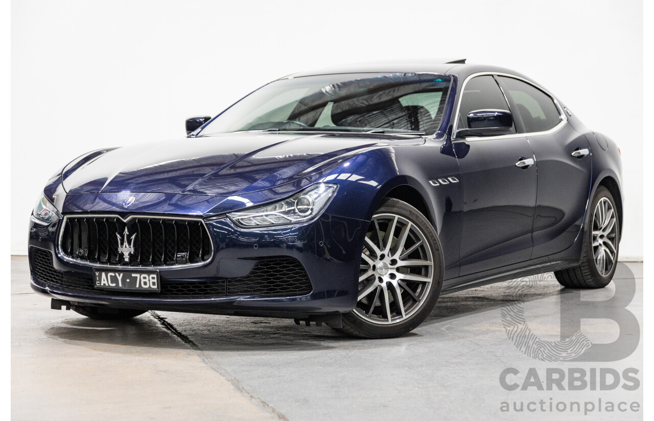 12/2014 Maserati Ghibli M157 4d Sedan Metallic Blue Passione Twin Turbo V6 3.0L