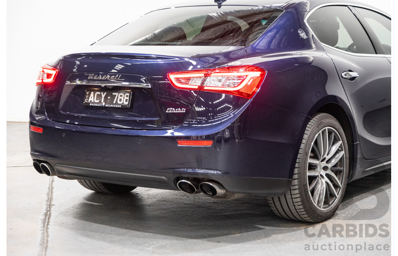 12/2014 Maserati Ghibli M157 4d Sedan Metallic Blue Passione Twin Turbo V6 3.0L