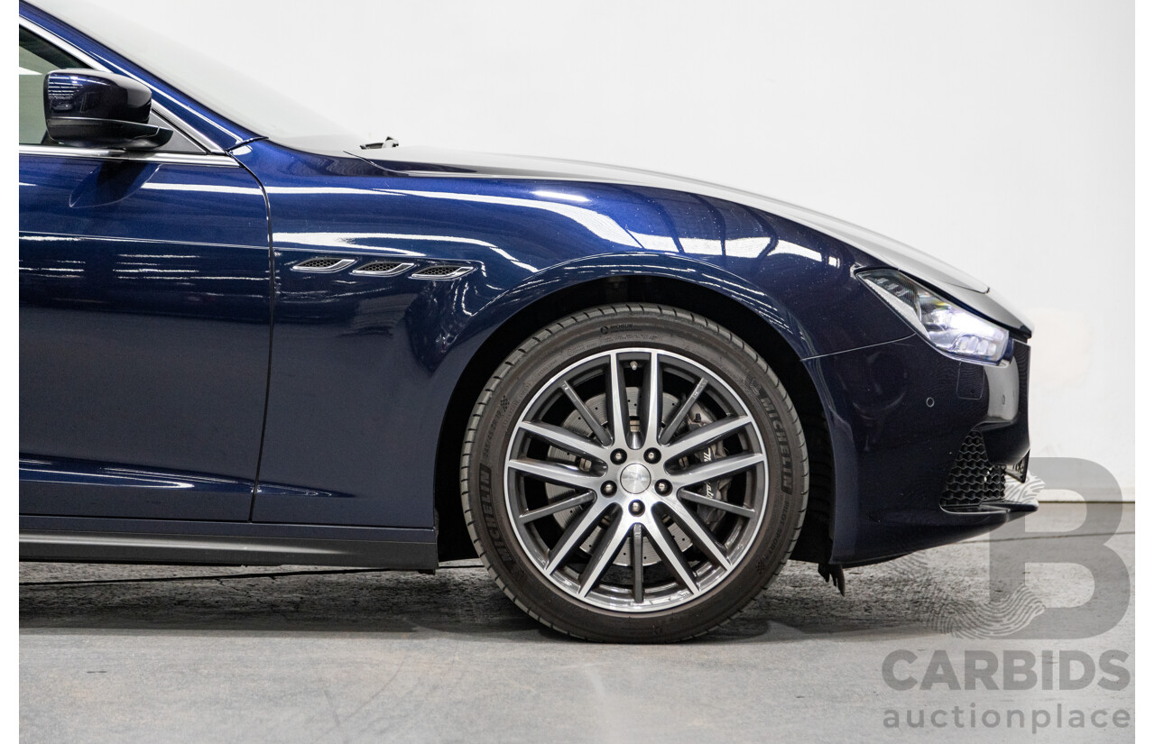 12/2014 Maserati Ghibli M157 4d Sedan Metallic Blue Passione Twin Turbo V6 3.0L