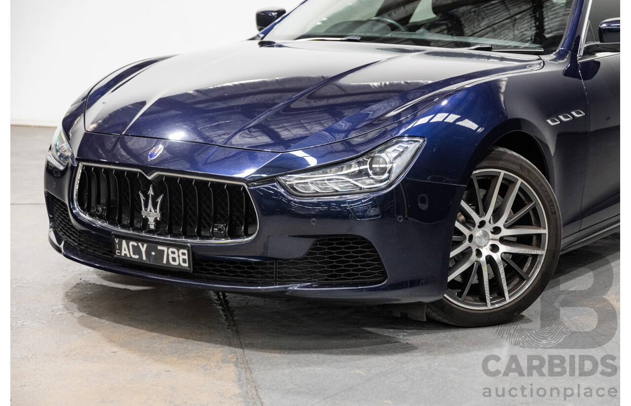 12/2014 Maserati Ghibli M157 4d Sedan Metallic Blue Passione Twin Turbo V6 3.0L