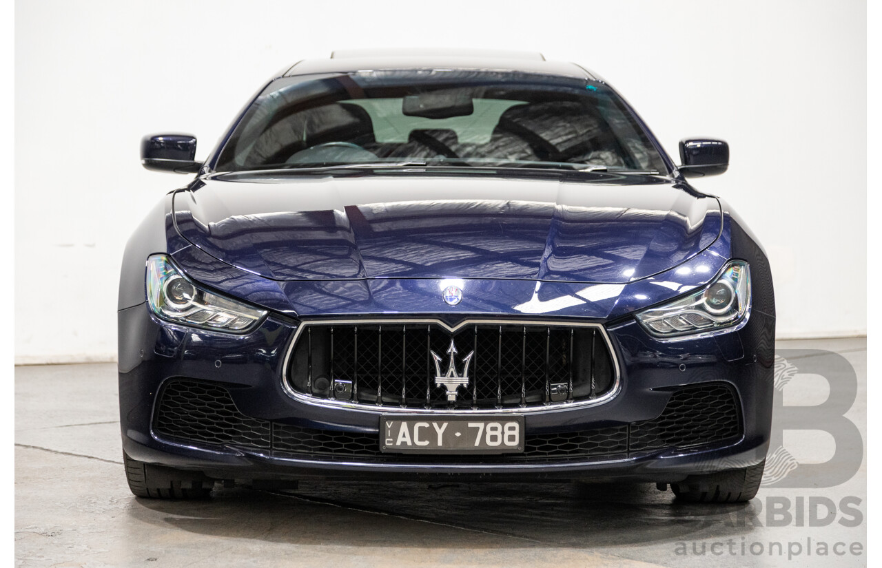 12/2014 Maserati Ghibli M157 4d Sedan Metallic Blue Passione Twin Turbo V6 3.0L