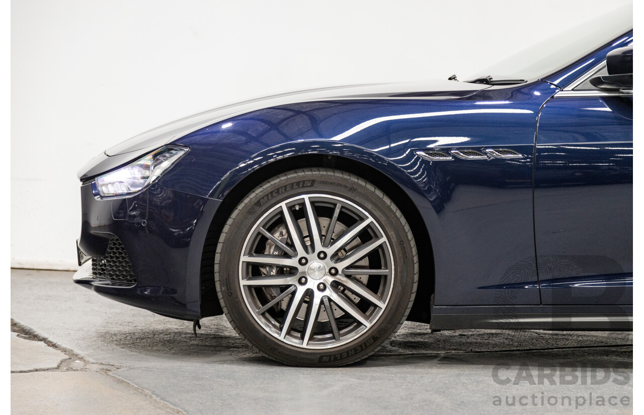 12/2014 Maserati Ghibli M157 4d Sedan Metallic Blue Passione Twin Turbo V6 3.0L