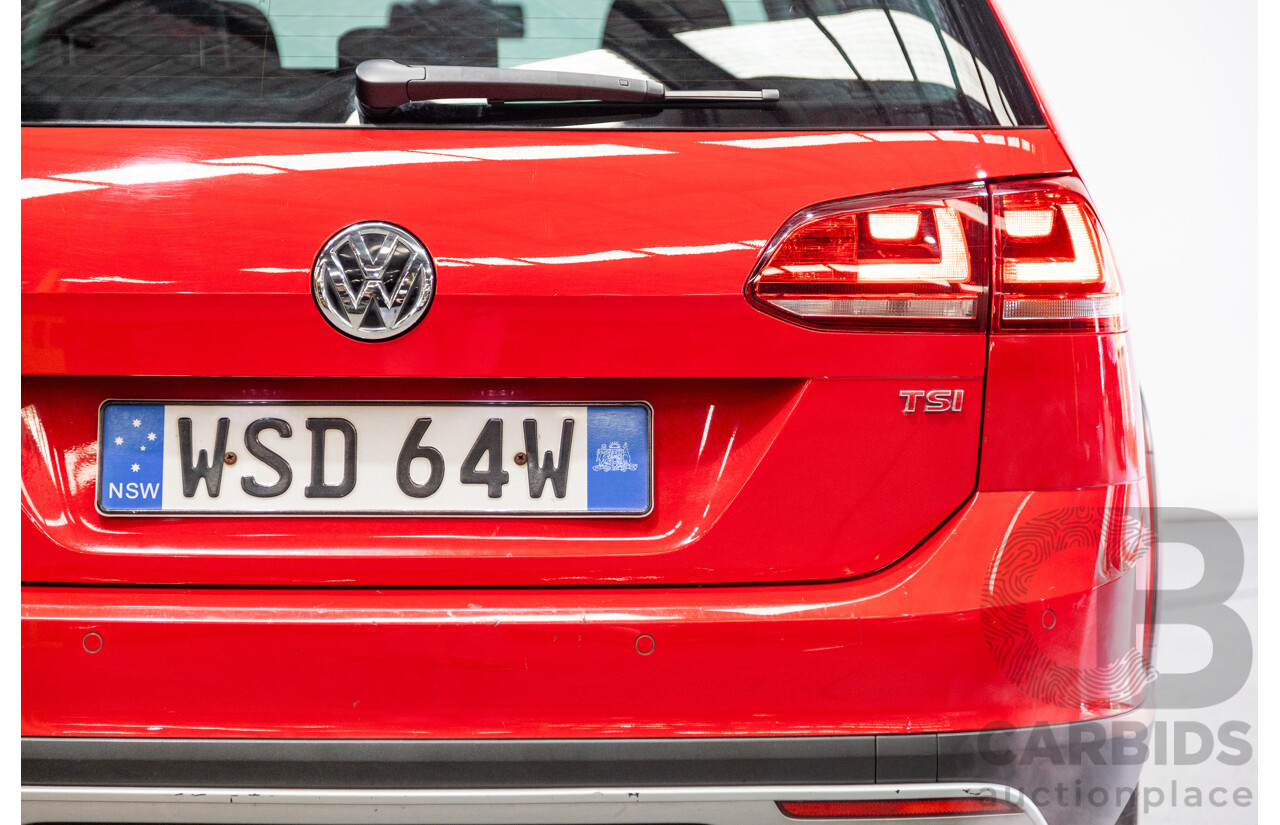 08/2015 Volkswagen Golf Alltrack 132 TSI (AWD) MK7 AU MY16 4d Wagon Tornado Red Turbo 1.8L