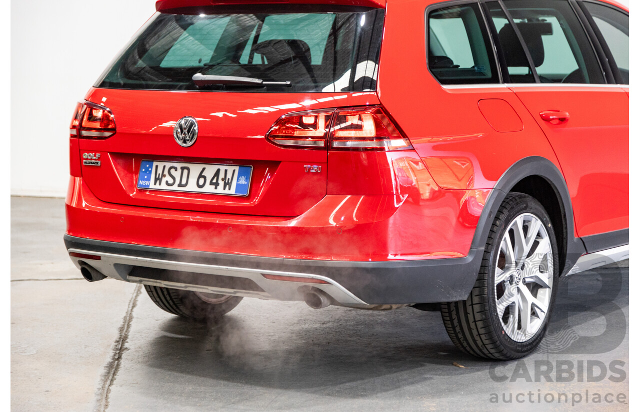 08/2015 Volkswagen Golf Alltrack 132 TSI (AWD) MK7 AU MY16 4d Wagon Tornado Red Turbo 1.8L