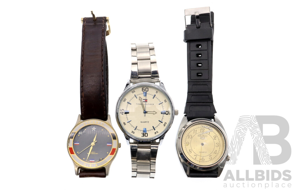 Seiko 170319 Missing Hands with (2) Tommy Hilfiger Watches