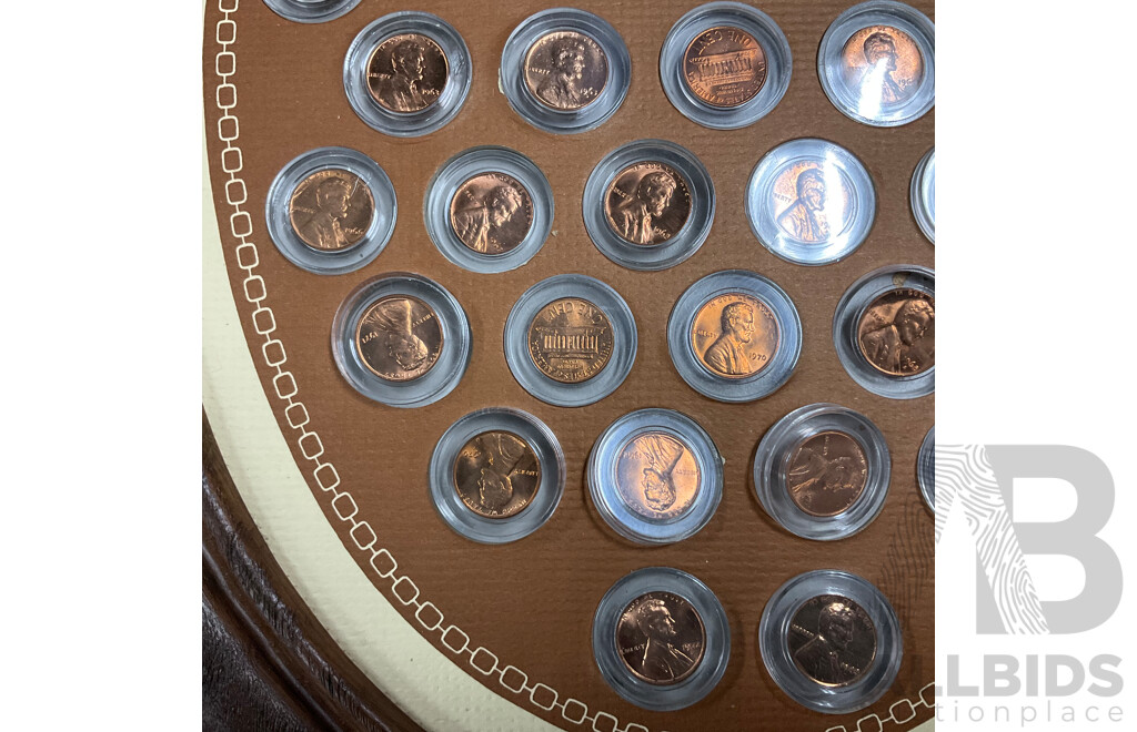 USA Lincoln Memorial, Obsolete and Presidential Coin Collection with Replica Confederacy Currency