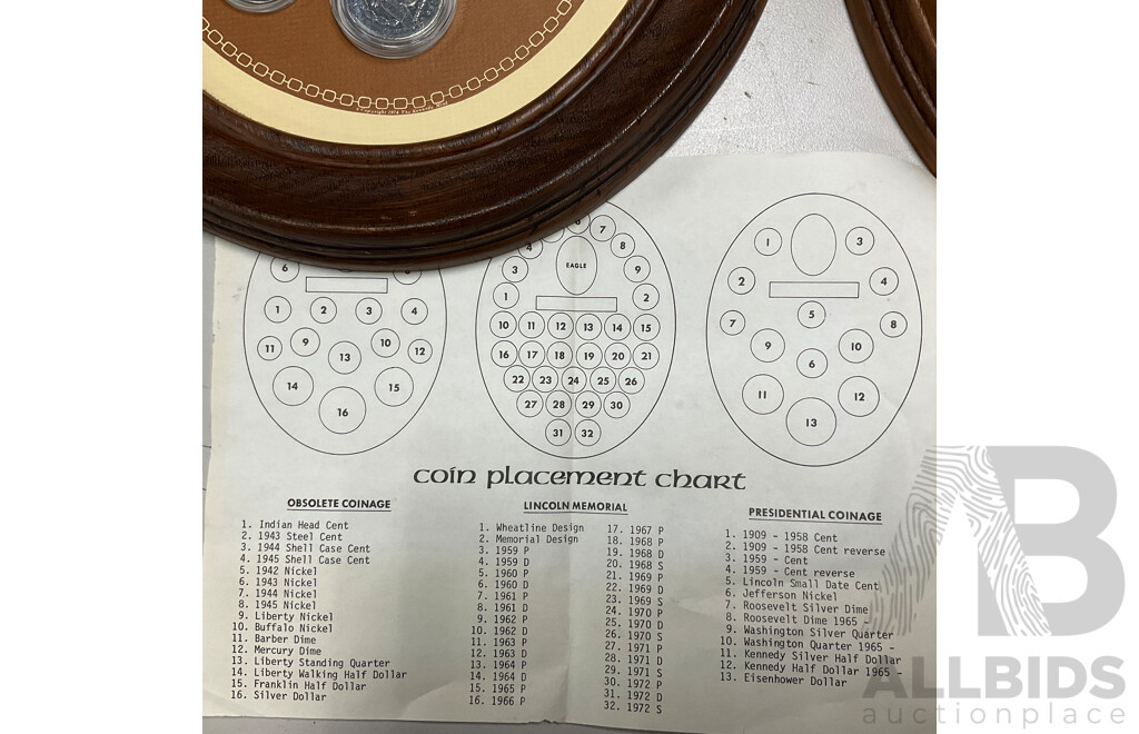 USA Lincoln Memorial, Obsolete and Presidential Coin Collection with Replica Confederacy Currency