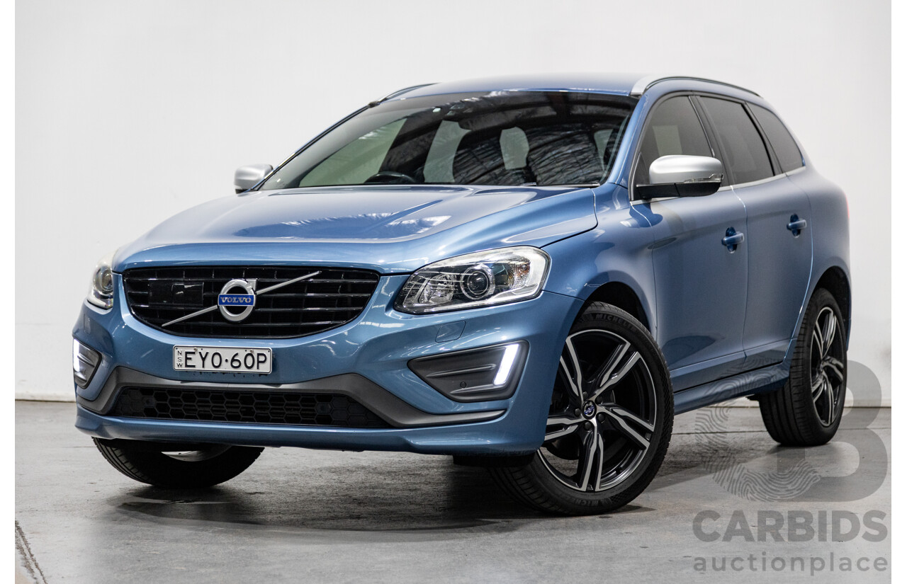 4/2017 Volvo XC60 T6 R-Design (AWD) DZ MY17 4d Wagon Power Blue Metallic Twin Charged 2.0L