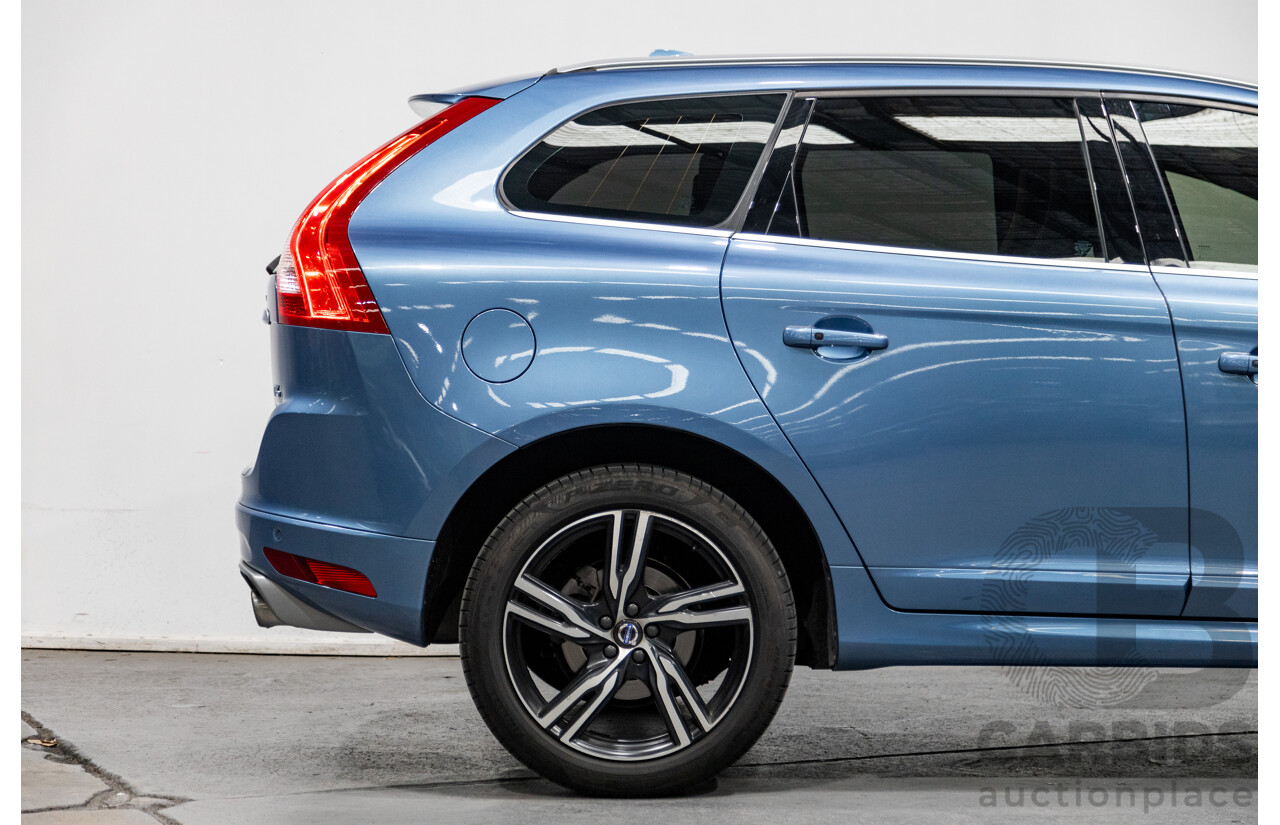 4/2017 Volvo XC60 T6 R-Design (AWD) DZ MY17 4d Wagon Power Blue Metallic Twin Charged 2.0L