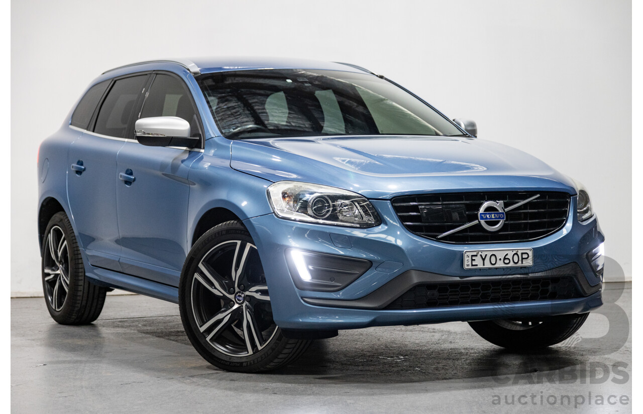 4/2017 Volvo XC60 T6 R-Design (AWD) DZ MY17 4d Wagon Power Blue Metallic Twin Charged 2.0L