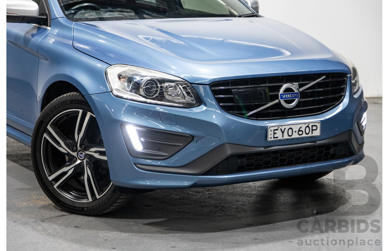 4/2017 Volvo XC60 T6 R-Design (AWD) DZ MY17 4d Wagon Power Blue Metallic Twin Charged 2.0L