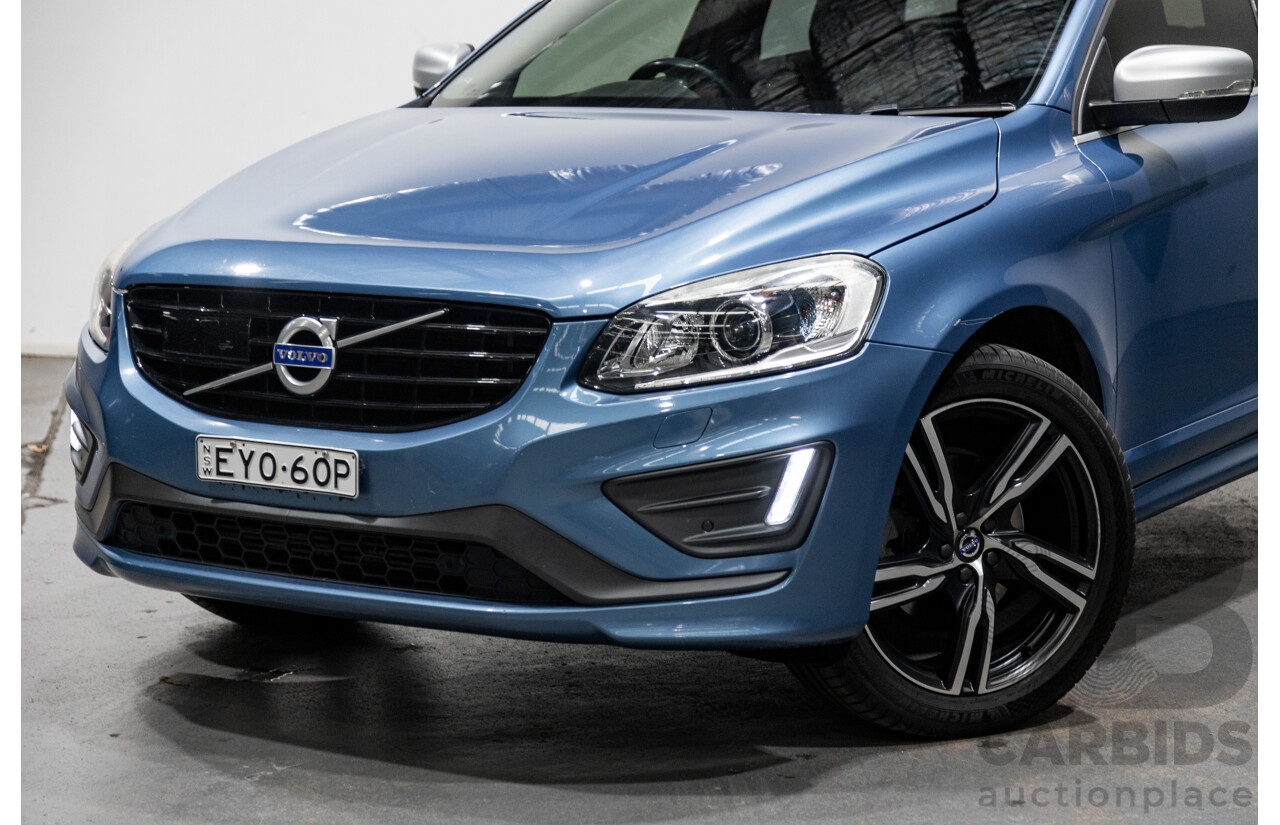 4/2017 Volvo XC60 T6 R-Design (AWD) DZ MY17 4d Wagon Power Blue Metallic Twin Charged 2.0L