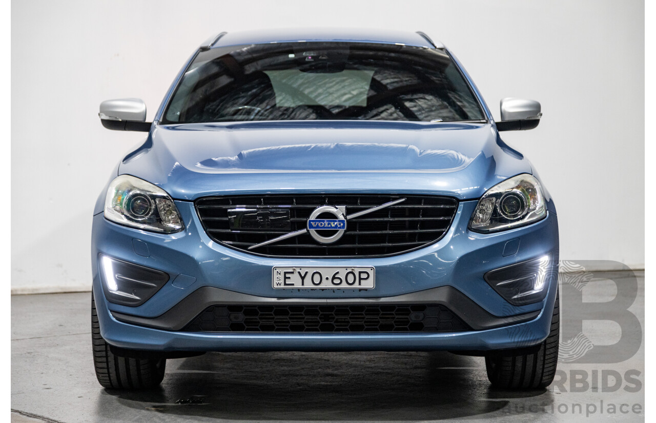 4/2017 Volvo XC60 T6 R-Design (AWD) DZ MY17 4d Wagon Power Blue Metallic Twin Charged 2.0L