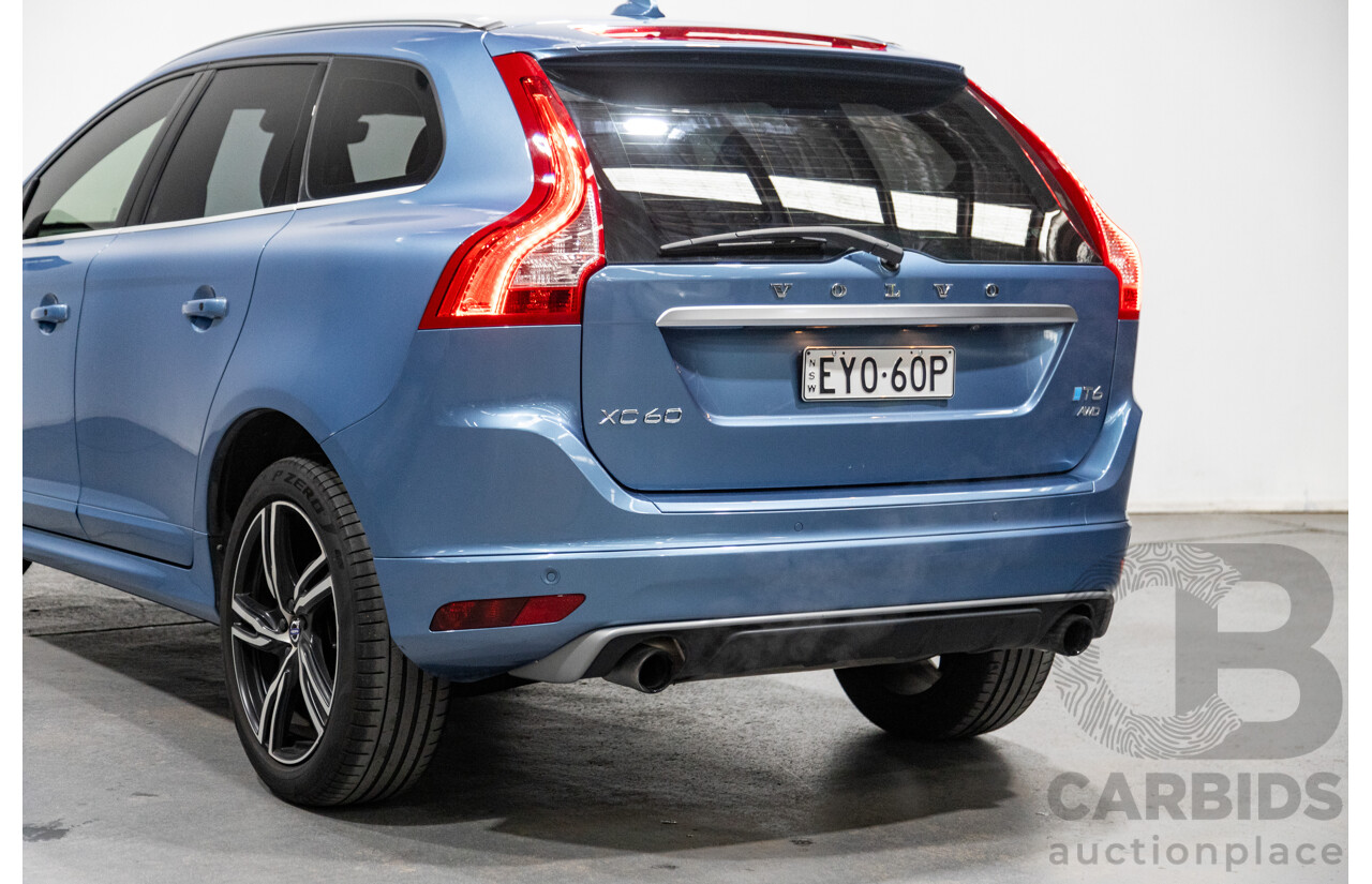 4/2017 Volvo XC60 T6 R-Design (AWD) DZ MY17 4d Wagon Power Blue Metallic Twin Charged 2.0L