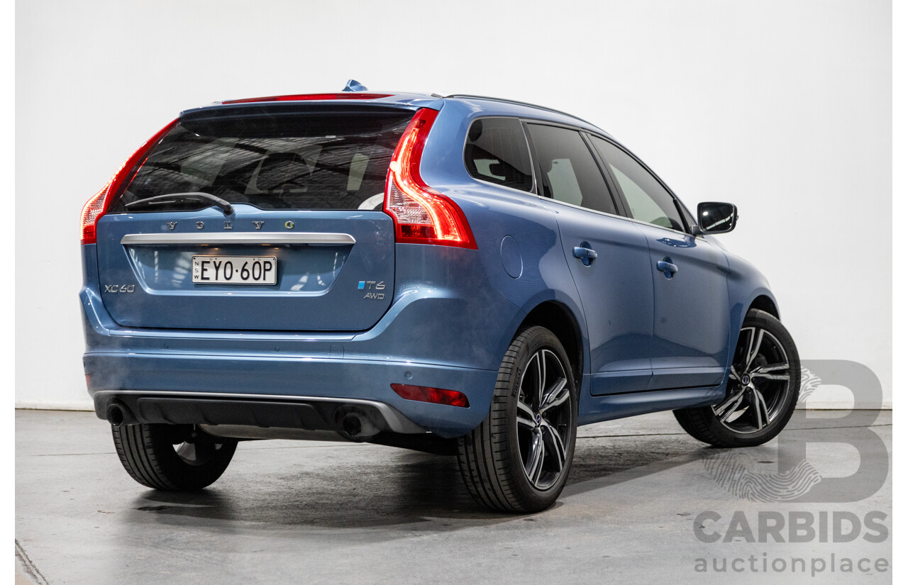 4/2017 Volvo XC60 T6 R-Design (AWD) DZ MY17 4d Wagon Power Blue Metallic Twin Charged 2.0L