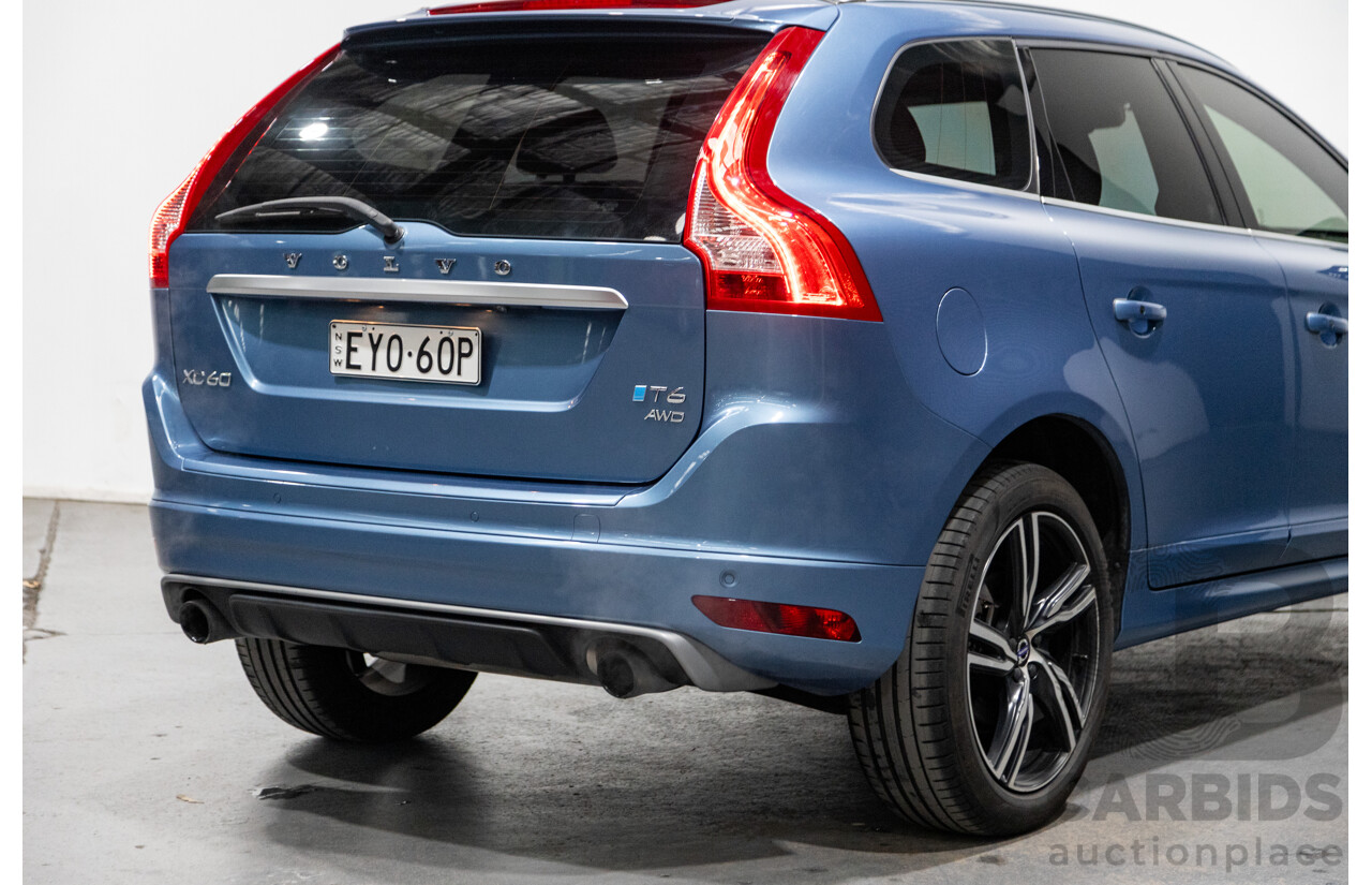 4/2017 Volvo XC60 T6 R-Design (AWD) DZ MY17 4d Wagon Power Blue Metallic Twin Charged 2.0L