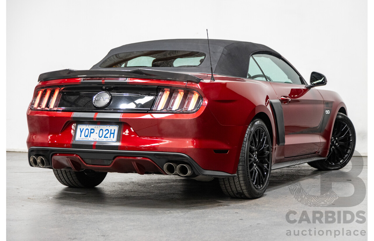 02/2017 Ford Mustang GT Convertible FM MY17 2d Convertible Ruby Red V8 5.0L