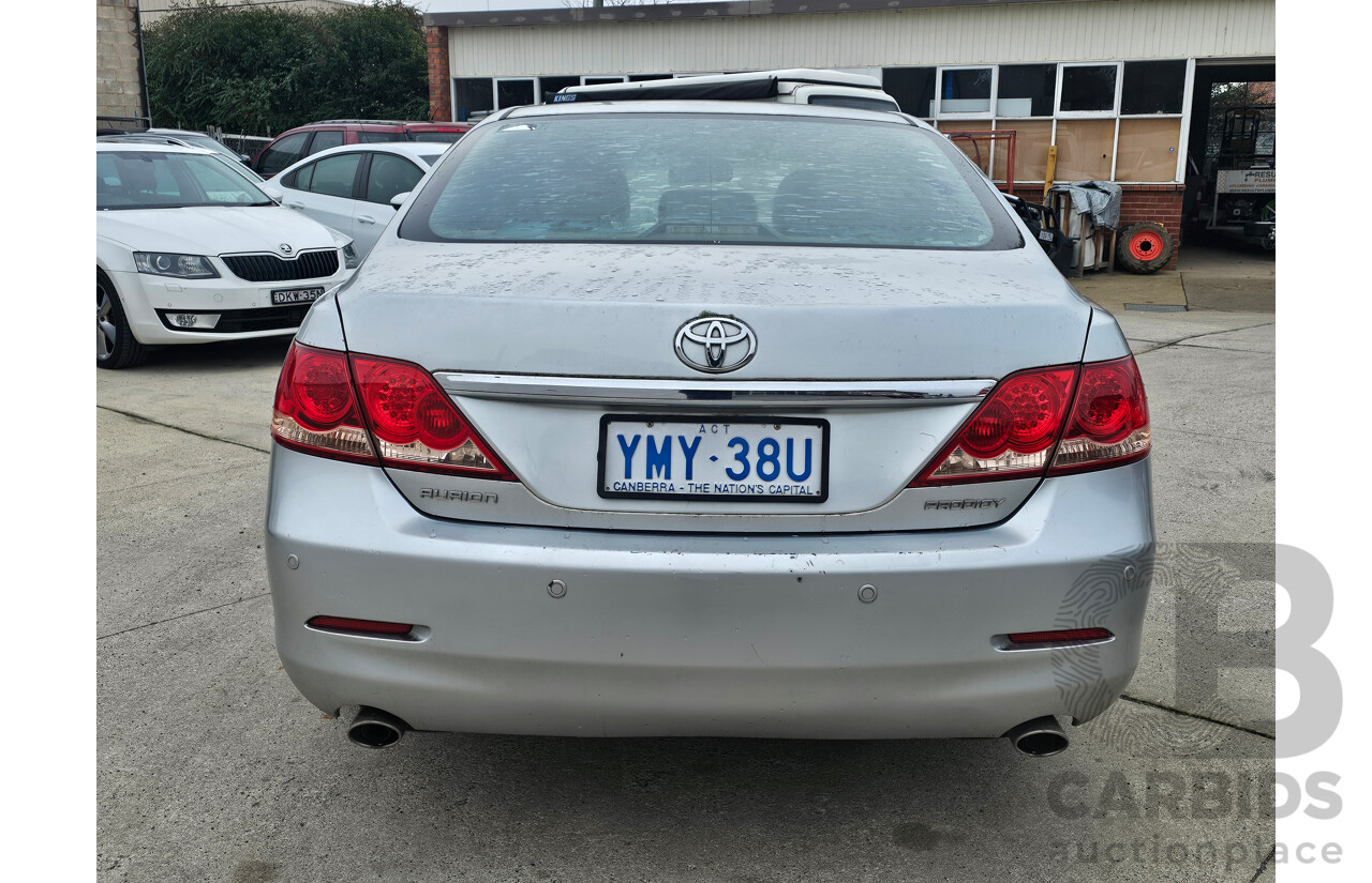 2/2007 Toyota Aurion Prodigy GSV40R 4d Sedan Silver 3.5L