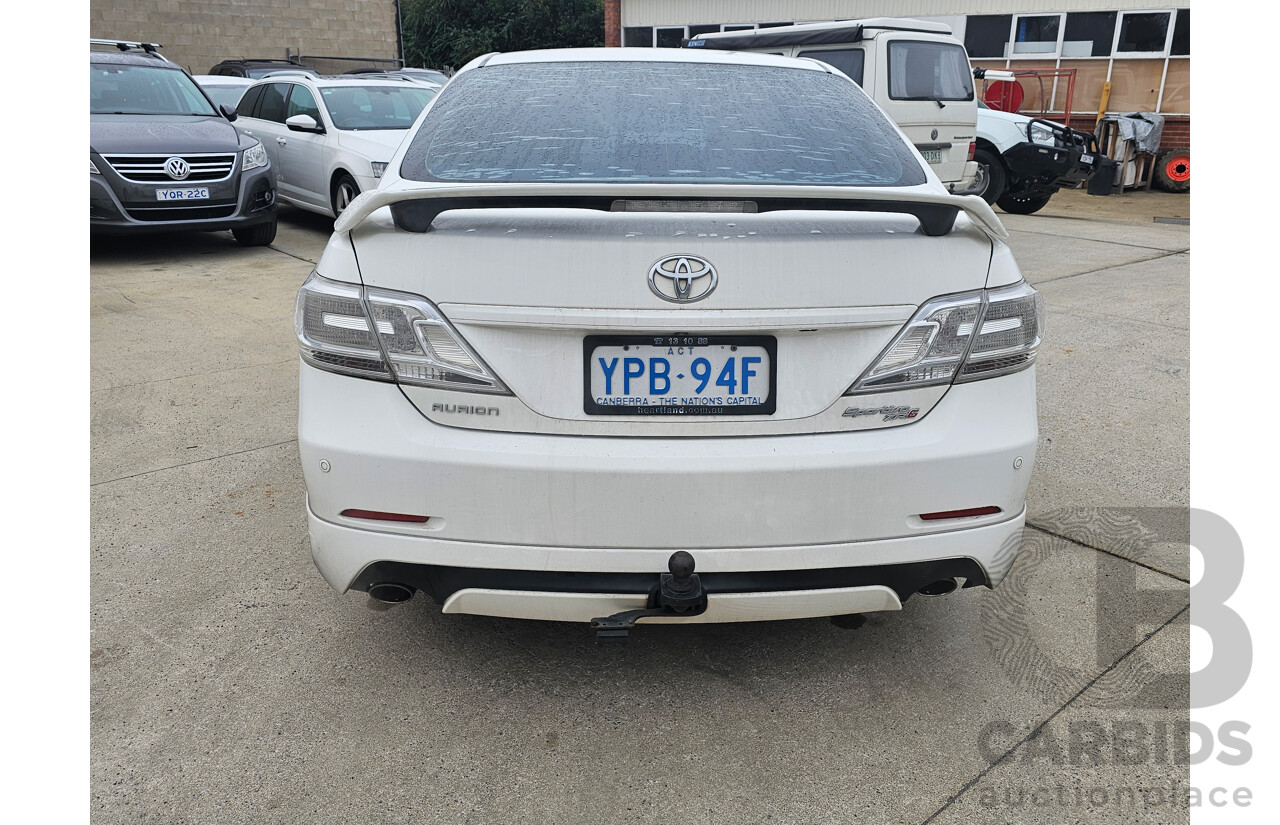 9/2009 Toyota Aurion Sportivo ZR6 GSV40R 09 UPGRADE 4d Sedan White 3.5L