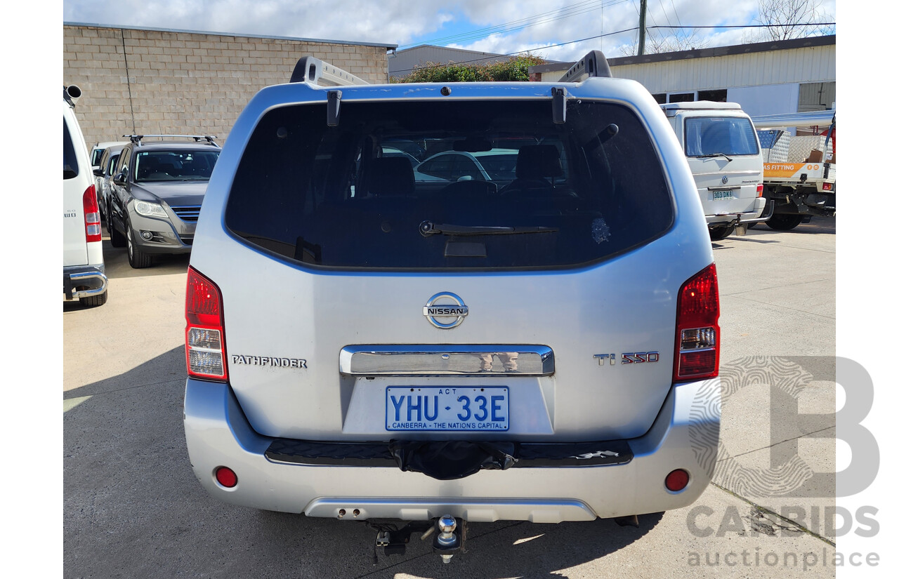 08/2011 Nissan Pathfinder Ti 550 4x4 R51 SERIES 4 4D Wagon Silver 3.0L