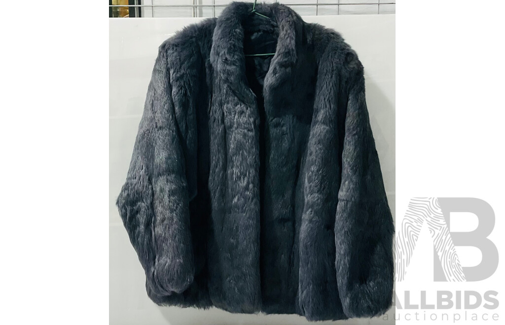 Vintage Hand Crafted Fur Coat with Hidden Pockets and Closure Hook - Label Inside Reads 16 - Jacket is a Large